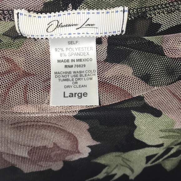 OBSESSIVE LOVE (lg) Floral CvrUp & Blk Dress - Picture 4 of 12